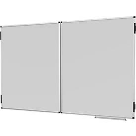 Klapptafel Legamaster UNITE PLUS, magnetisch, 5 Schreibflächen, B 1200/2400 x T 13,4 x H 900 mm, emaillierter Keramikstahl, weiß